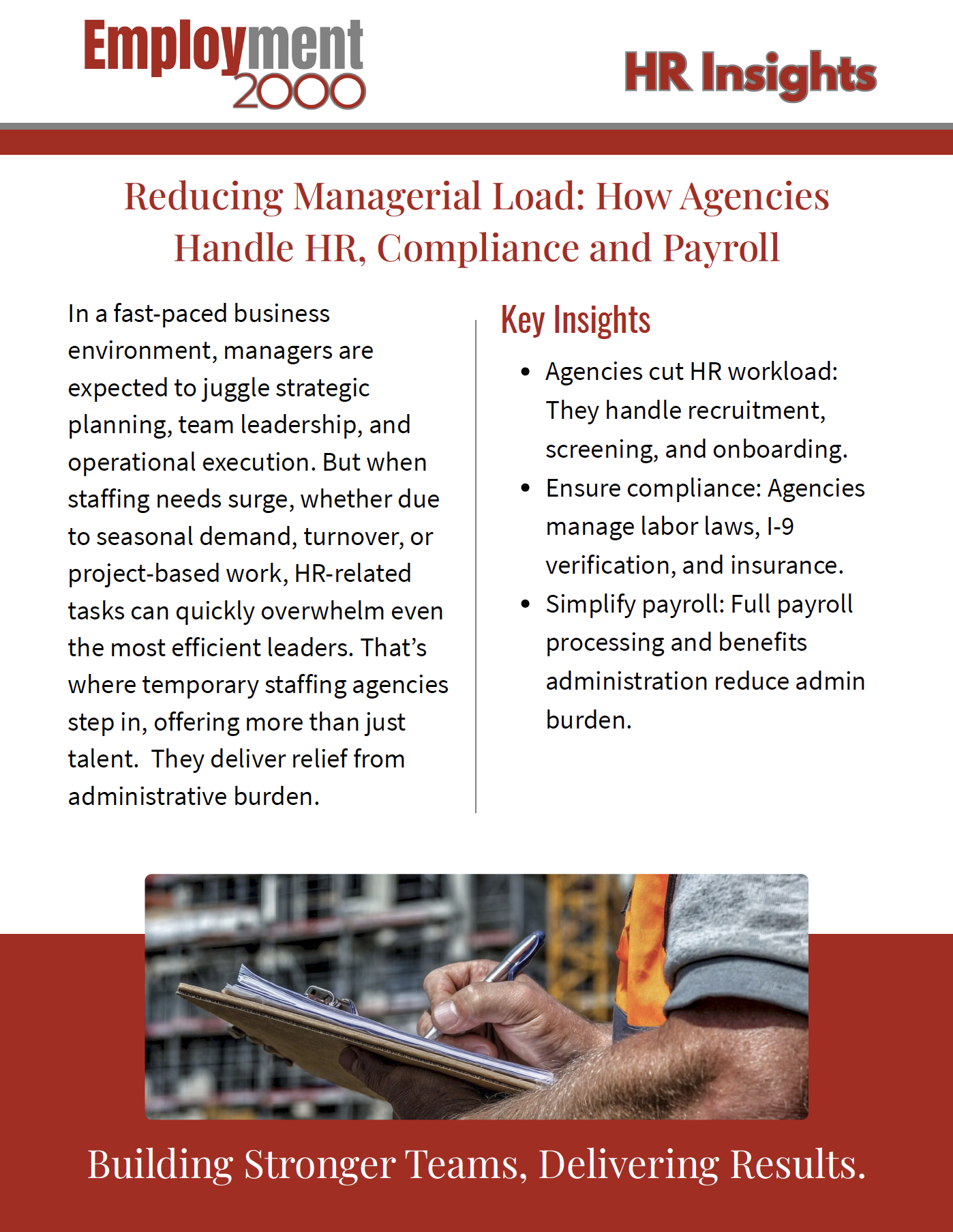 Compliance and Payroll HR Insights Employment 2000