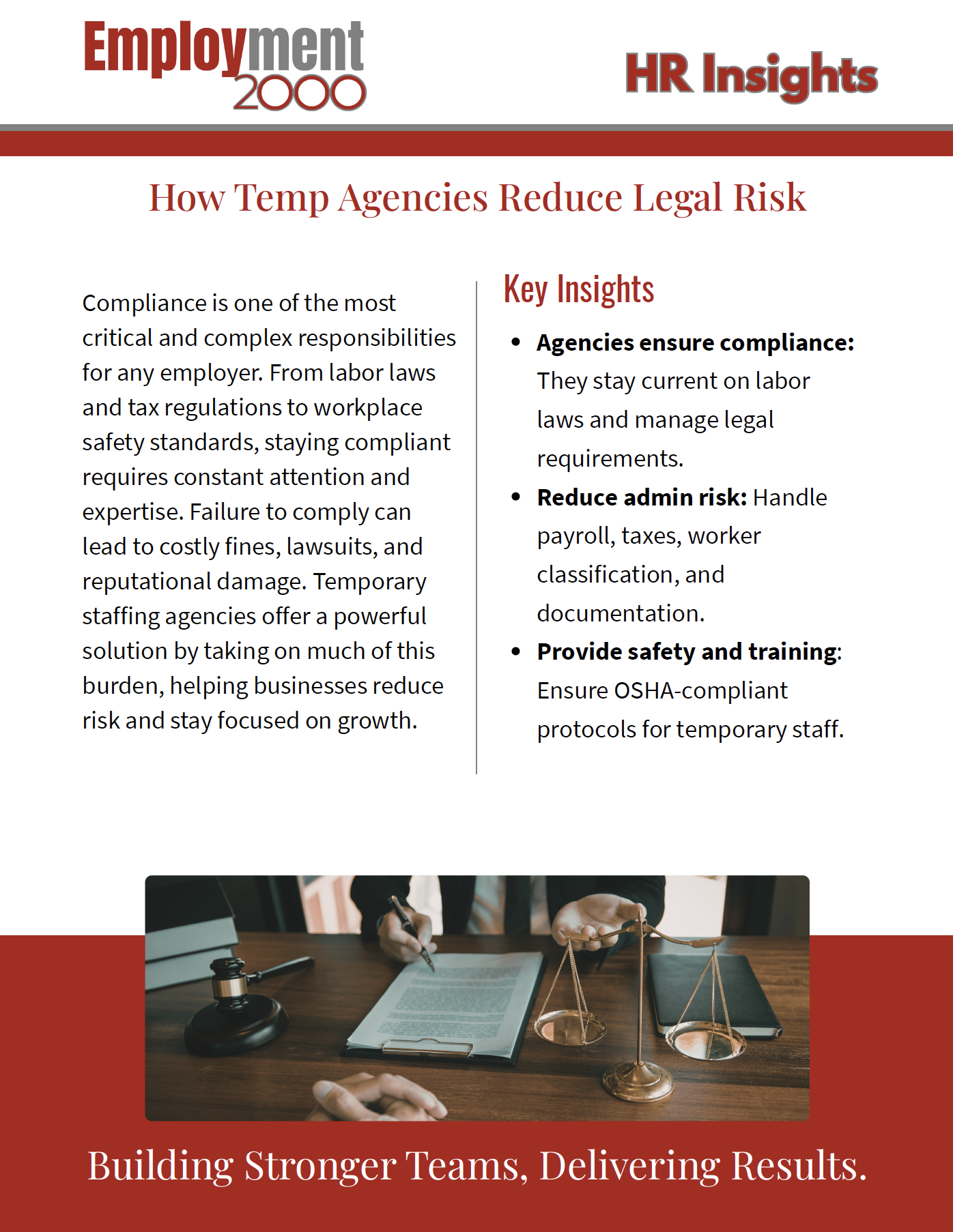 Reduce Legal Risk HR Insights Employment 2000